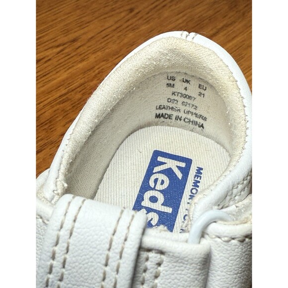 Keds Toddler Girl Shoes Daphne T-Strap White Leather Size 5 Hook Loop - Picture 9 of 9